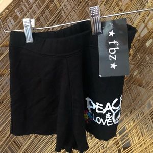 FLOWERS BY ZOE peace and love shorts